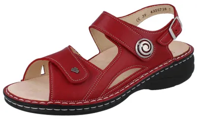 Produktbild von FINN COMFORT Denia Damen Sandalen rot Glattleder - Größe: 41