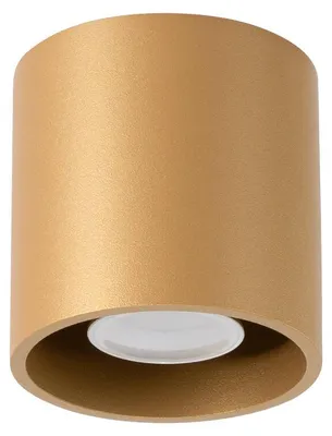 Zdjęcie produktu dla Reflektor spot ORBIS złoty 1xGU10x10W metal wym:10x10x10cm IP20 Sollux Lighting