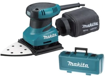 Produktbild von Makita BO4565K, Schwingschleifer, Velcro, Schwarz, Türkis, 14000 OPM, 1,5 mm, 0,75 mm