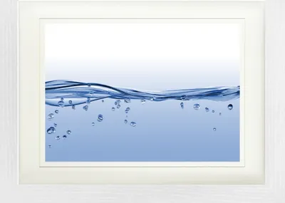 Produktbild von Wasser Gerahmtes Bild Mit Edlem Passepartout | Wand-Bilder | Im Bilderrahmen - Wasserlinie (30 x 40 cm)