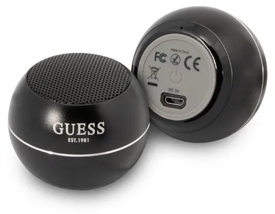Obrázok produktu pre GUESS Mini Bluetooth reproduktor čierny – reproduktor