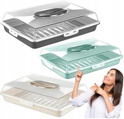 Produktbild von Katex Kuchen-Transportbox Rechteckig BPA-FREI XL