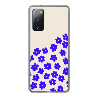 Produktbild von MuchoWow® Handyhülle Schutzhülle Hülle für Samsung Galaxy S20 FE Blume - Blau - Muster Silikon Softcase Handy Hülle - Abdeckung