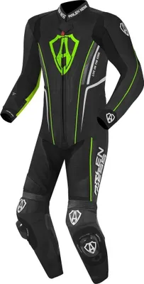 Image de Combinaison cuir 1 pièce Arlen Ness Losail, noir/vert, 50