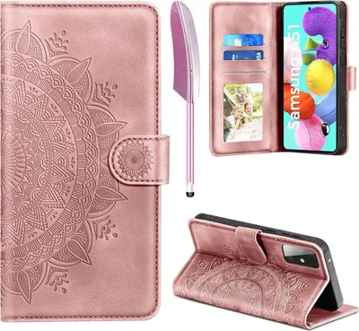Image de Housse cuir Samsung Galaxy A51 Flip WalletPolyuréthaneHousse rose