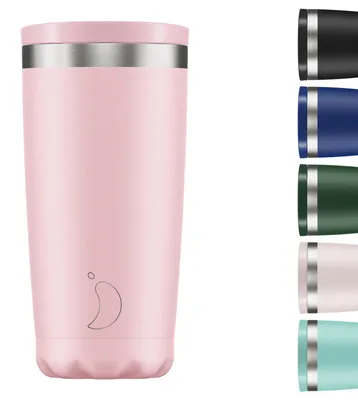 Isolierbecher 500 ml, doppelwandig, vakuumisoliert, Pastellrosa