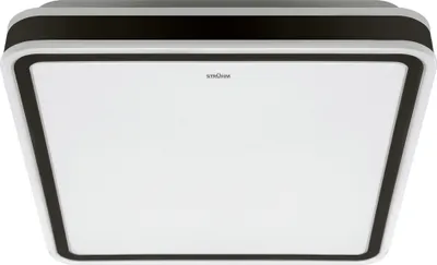 Immagine prodotto di Plafond bagno moderno bianco e nero quadrato 33cm colore neutro LED 24W AURELIA Struhm