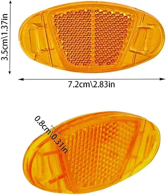 Productafbeelding van 20 stuks fietsspaken reflectoren, kattenoog-reflectoren, voor mountainbike motorfiets, geel