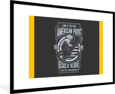 Produktbild von MuchoWow® MuchoWow® Gerahmtes Poster Vogel - Amerika - Jahrgang 90x60 cm - Poster mit zchwarzem Bilderrahmen - Wanddekoration - Fotos