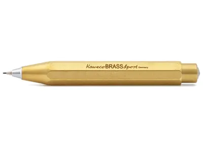 Produktbild von Kaweco BRASS SPORT, Braun, Messing, Grau, HB, 0,7 mm, Einziehbar