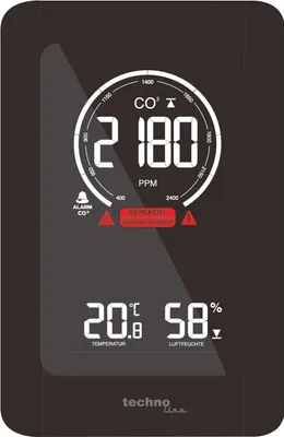Zdjęcie produktu dla Technoline WL 1030, Czarny, Jakość powietrza, Wilgotnościomierz wewnętrzny, Termometr wewnętrzny, Wilgotnościomierz, Termometr, Wilgotnościomierz, Termometr, 20 - 95%, 0 - 1%