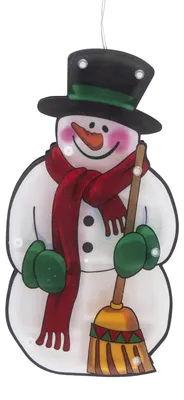 LED-Leucht-Schneemann 13,3 x 25 x 2,6 cm, 10 LEDs