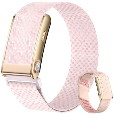 Produktbild von Smartband Damen Bildschirmloses Armband ohne Display mit EKG HRV Blutdruck Herzfrequenz 180+ Sportmodi 3ATM Wasserdicht Gesundheitsarmband Rosa-N