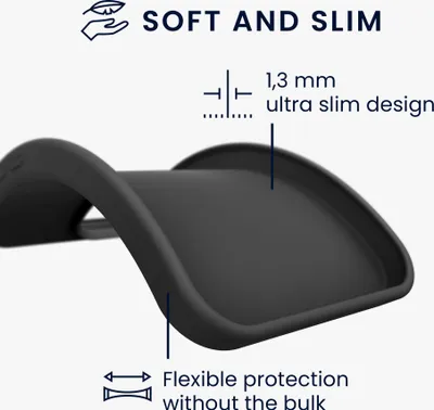 Produktbild von kwmobile Hülle kompatibel mit Google Pixel 7 Hülle - weiches TPU Silikon Case - Cover geeignet für kabelloses Laden - Schwarz matt