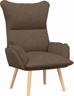 Zdjęcie produktu dla vidaXL Fotel brązowy 69 x 74 x 93 cm Tkanina i sklejka