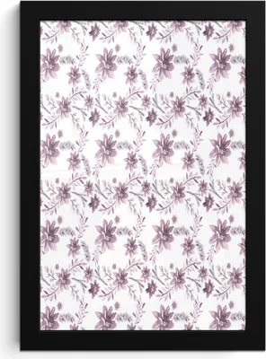 Produktbild von MuchoWow® MuchoWow® Gerahmtes Poster Blumen - Muster - Rosa 20x30 cm - Poster mit zchwarzem Bilderrahmen - Drucken - Bilder Poster im Rahmen