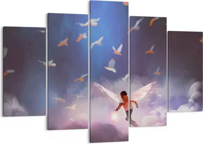 Produktbild von Bild auf Leinwand - Leinwandbild - Fantasie Märchen - 150x100cm - Wand Bild - Wanddeko - Leinwanddruck - Bilder - Kunstdruck - Wanddekoration - Leinwand bilder - Wandkunst - EA150x100-4102