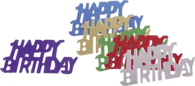 Produktbild von PaperStyle 47520 Konfetti Happy Birthday - ca. 32 mm, sortiert