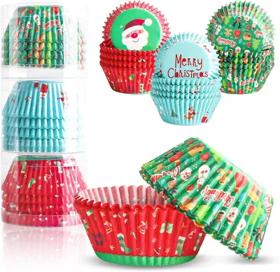 Imagen del producto de Moldes de papel para muffins, 200 unidades, ideales para cupcakes y galletas, accesorios para hornear para la cocina
