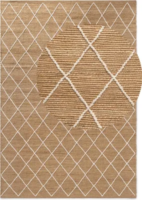 Produktbild von Hanse Home Kunu Jute Teppich Kunu Natur Gold Weiß