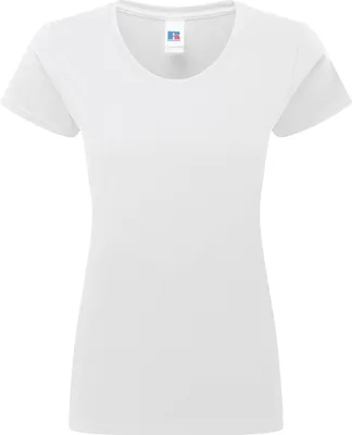 Image de Russell - T-shirt col rond pour femme RW10584 (L) (Blanc)