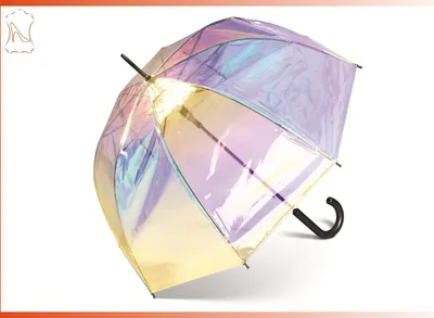 Produktbild von Happy Rain Long AC Domeshape Shiny Automatik Regenschirm Schirm 40979