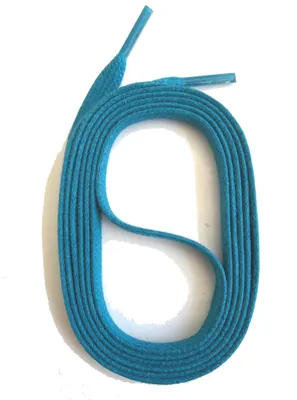 Produktbild von SNORS gewachste Schnürsenkel flach - TÜRKIS - 6-7mm - 130cm