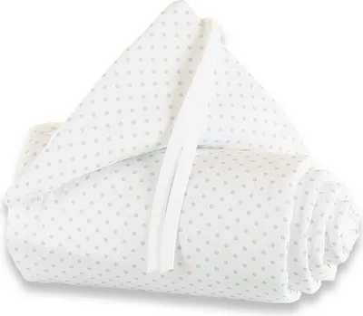 Produktbild von babybay Nestchen Piqué passend für Modell Maxi, Boxspring, Comfort und Comfort Plus, weiß Punkte perlgrau