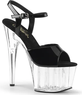 Produktbild von Pleaser | Plateau Sandalen - Adore-709 - EU 37 - Schwarz/Transparent - Elegante High Heels