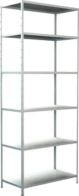 Obrázek produktu pro Kovový regál Schulte 4012-W 2500x1000x500 mm, 6 polic, nosnost 510 kg, bílý