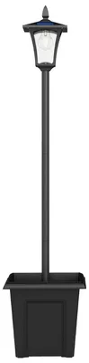 Produktbild von Solar Gartenlaterne, Wetterfeste Wegleuchte 160 cm hoch, mit LED, 10 Std. Beleuchtung, IP44, für Außen, Schwarz