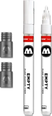 Produktbild von Molotow 111EM Leermarker 2er Set mit Refill Extension