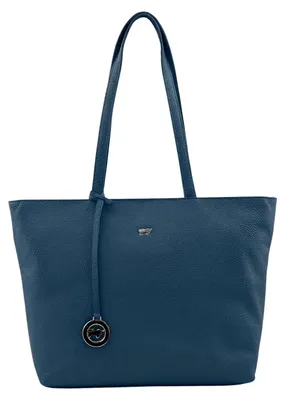 Image de Sac bandoulière HANNA Shopper S, couleur bleu foncé, pour femmes - en cuir