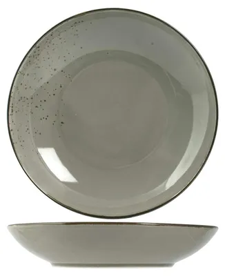 Produktbild von H&h 6er-Set Pastateller aus Steingut, reaktivgrau, 26 cm