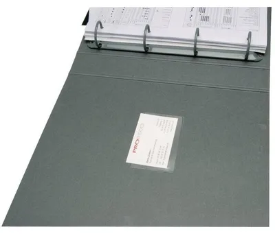 Immagine prodotto di Q-Connect® KF27040 Tasche per biglietti da visita - apertura sul lato lungo, 9,3 x 5,6 cm, 100 pezzi