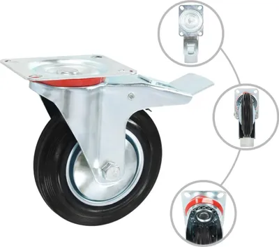 Image de vidaXL Roulettes pivotantes avec freins doubles 4 pcs. 160 mm