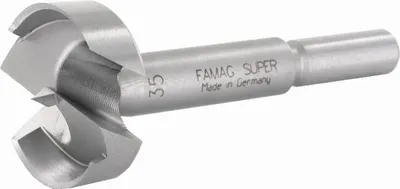 Image de Famag Mèche à bois diamètre 30mm - coupe à droite avec pointe de centrage 2 tranchants principaux - 1630030