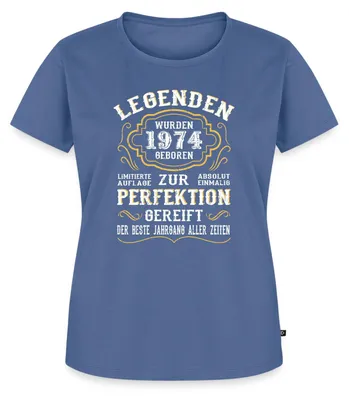 Produktbild von Spreadshirt Legenden wurden 1974 Geboren Geschenk Frauen Premium T-Shirt, XXL, Taubenblau