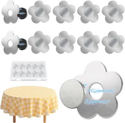 Produktbild von 8er Magnet Tischdeckenbeschwerer Edelstahl Outdoor Hochzeit