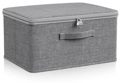 Productafbeelding van Elzusha - Lockable Opbergdoos met Combinatieslot 40 x 30 x 21 cm