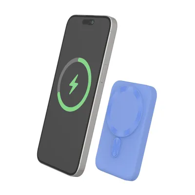 Image de Powerbank sans fil MagSafe 5000mAh 2 ports USB A+C 15W Qi Maya Bigben