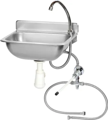 Produktbild von Saro ROKIA, Wand-Spülbecken, Rechteckig, Edelstahl, Edelstahl, 1 Becken, 375 mm