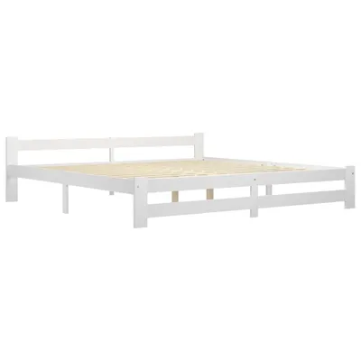 Immagine prodotto di Giroletto senza Materasso Bianco 200x200 cm Legno Massello Pino