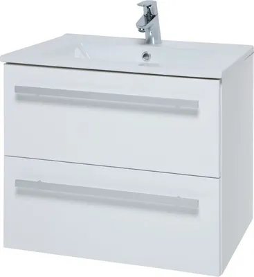 Produktbild von Waschtischunterschrank Bidar 37, Farbe: Weiß glänzend – 50 x 62 x 45 cm (H x B x T)
