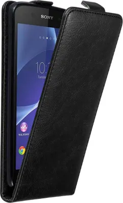 Obrázek produktu pro Cadorabo pouzdro pro Sony Xperia Z3 Protective Cover in Black Flip Case Obal na mobilní telefon