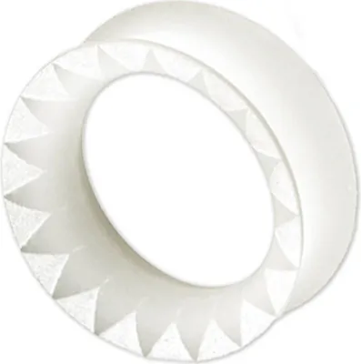 Produktbild von viva-adorno 1 Stück 28mm Silikon Tube Flesh Tunnel bedruckt Tribal Muster Plug Ohr XL groß flexibel Größe 24 - 40mm Z545,D3 Weiß