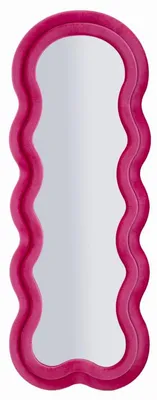Immagine prodotto di Specchio da parete Miki XL con cornice in velluto fucsia