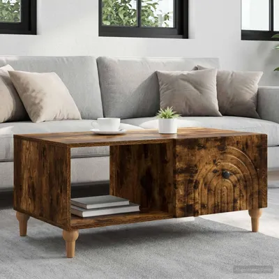 Obrázek produktu pro vidaXL Konferenční stolek kouřový dub 90 x 50 x 40 cm materiál na bázi dřeva
