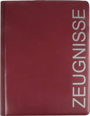 Produktbild von Zeugnismappe / mit gepolsterten Einband / Farbe: bourdeaux