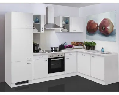 Obrázek produktu pro Rohová kuchyňská linka se spotřebiči Flex Well Wito 280x170 cm barva čela matně bílá barva korpusu bílá